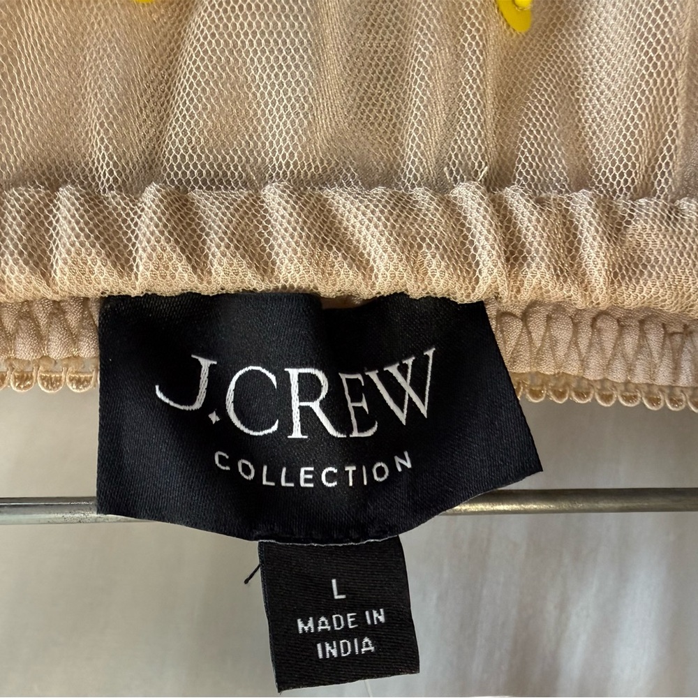 Jcrew flower sequin midi skirt yellow nude - Picture 6 of 6